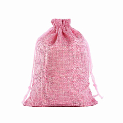 Мешочек из мешковины 15х20 см розовый
