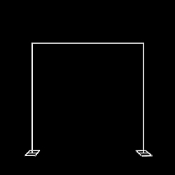 Каркас для фотозоны Квадрат открытый 2х2м, белый 