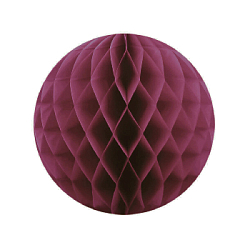 Бумажное украшение шар 30 см бордовый
