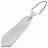 Галстук детский атласный 26 см, серебряный № 4